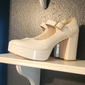 White Platform Heels